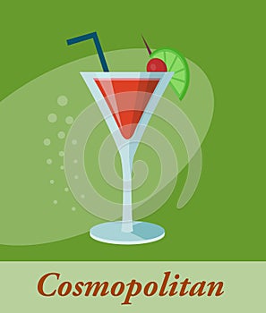 Cosmopolitani cocktail menu item or any kind of design