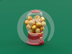 Cosmos Atos Crypto Gumball Machine Arcade Candy Bubble Gum 3D Illustration