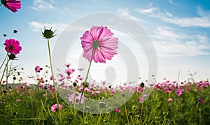 The cosmos flower field