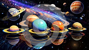 Cosmos order universe solar system travel rotation planet moon