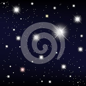 Cosmos. star in the night sky. Vector illustration