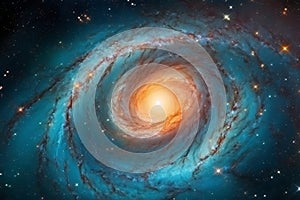 The cosmos unfolds, Telescope frames a stunning spiral galaxy
