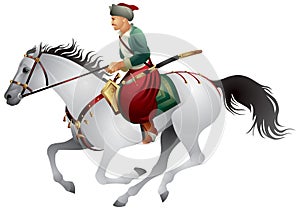 Cossack on the horse photo
