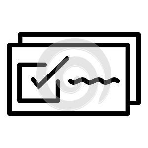 Cost benchmark icon outline vector. Best test