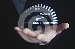 Cost control speedometer. Cost management