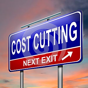 Cost cutting concept.