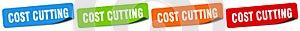 cost cutting sticker. cost cutting sticker set on white background