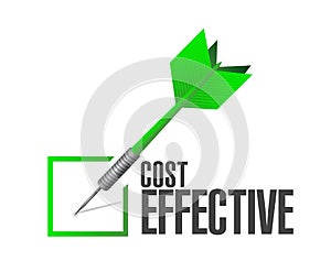 Cost effective check approval sign concept photo