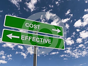 Cost and effective guideposts photo