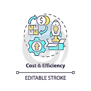 Cost and efficiency concept icon