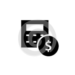 Cost estimate black icon