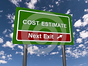 Cost estimate sign