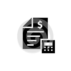 Cost estimate silhouette icon