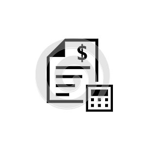 Cost estimate silhouette icon