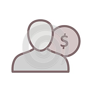 Cost of labor  fill vector icon which can easily modify or edit