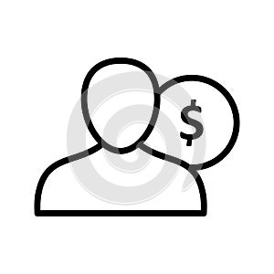 Cost of labor  Line Style vector icon which can easily modify or edit