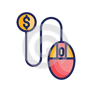 Cost per click Isolated Vector icon which can easily modify or edit