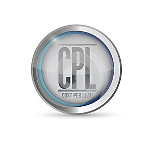 Cost per lead button illustration design