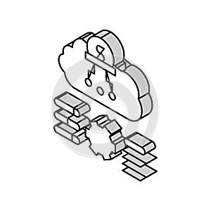 cost researching company and processing isometric icon vector illustration