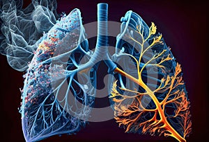 The Cost of Smoking: A Visual Depiction of Smoker\'s Lungs - Generative AI