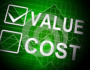 Cost Vs Value Graph Denotes Return On Investment Roi - 3d Illustration