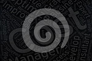 Cost ,Word cloud art on blackboard