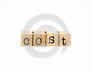 Cost wording, financial and business concept