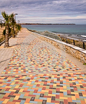 Costa Blanca Mediterranean Sea Promenade - Spain