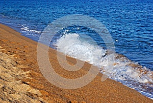 Costa Brava Spain beach sea Dorada summer sand background ocean nature water blue travel tropical vacation coast beautiful view