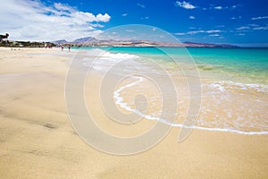 Costa calma beach on Jandia peninsula, Fuerteventura, Canary Islands photo