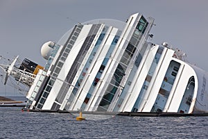 Costa Concordia Cruise Ship after Shipwreck