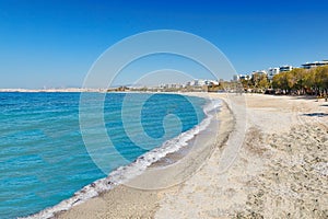 The Costa del Sol beach and Kalamaki beach near Athens, Greece