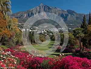 costa del sol golf: Golf course overlooking Mediterranean image