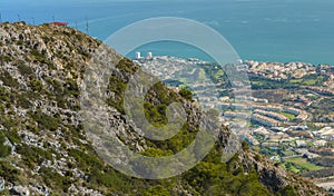 Costa del sol seen from the top of Mount Calamorro