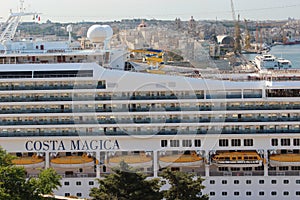 Costa Magica cruise ship in Valletta