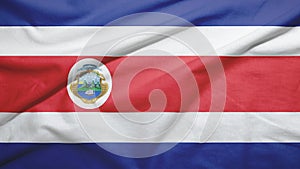 Costa Rica flag with fabric texture
