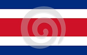 Costa Rica Flag. Vector Format