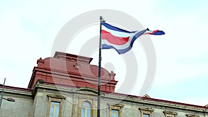 Costa Rica flag waving 4k