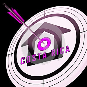 Costa Rica Homes Target Depicts Real Estate Or investment Property - 3d Illustration