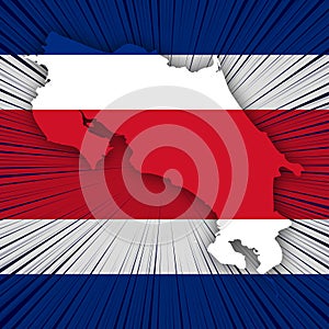 Costa Rica Independence Day Map Design