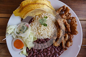 Costa rica plate, Meat With Rice and Beans