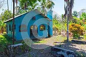 Costa Rica, small church in the fields