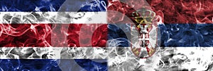 Costa Rica vs Serbia smoke flag, group E, Fifa football world cu