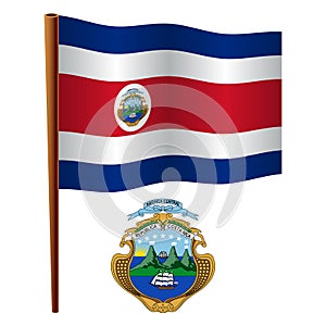 Costa rica wavy flag
