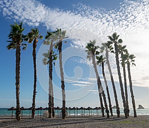 Costa Tropical beach in AlmuÃ±ecar in the province of Granada, Andalusia, Spain. Europe.