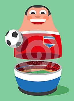 Costarica Cute Cartoon soccer mascot photo
