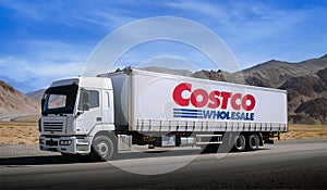 Costco Wholesale delivery truck on tour