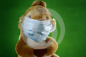 Soft toy with surgical mask photo