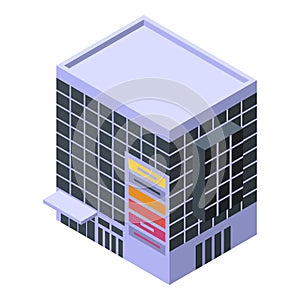Costruction mall building icon, isometric style photo