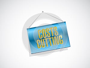 costs cutting hanging banner illustration